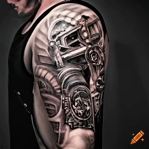 mechanical sleeve tattoo